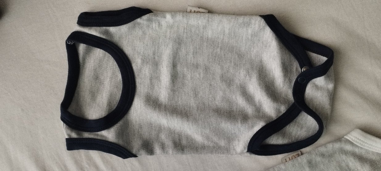 Gri Kolsuz Bebek Body Balıkçı Yaka Pamuk - Görsel 2