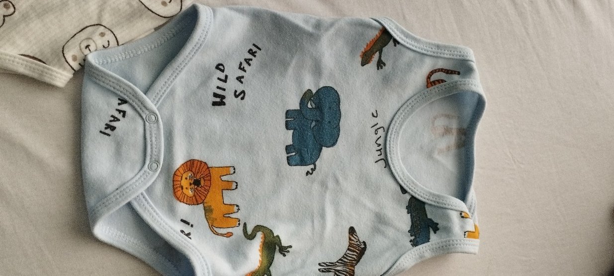 Kahverengi Ayıcık Desenli Örme Pamuklu Bebek Body - Görsel 3