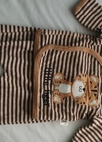 Civil Kahverengi Zebra Desenli Bebek takımı