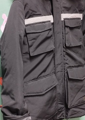 Siyah Kadın Kürklü Midi Parka - Görsel 6