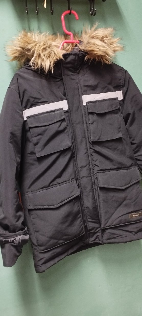 Siyah Kadın Kürklü Midi Parka - Görsel 2