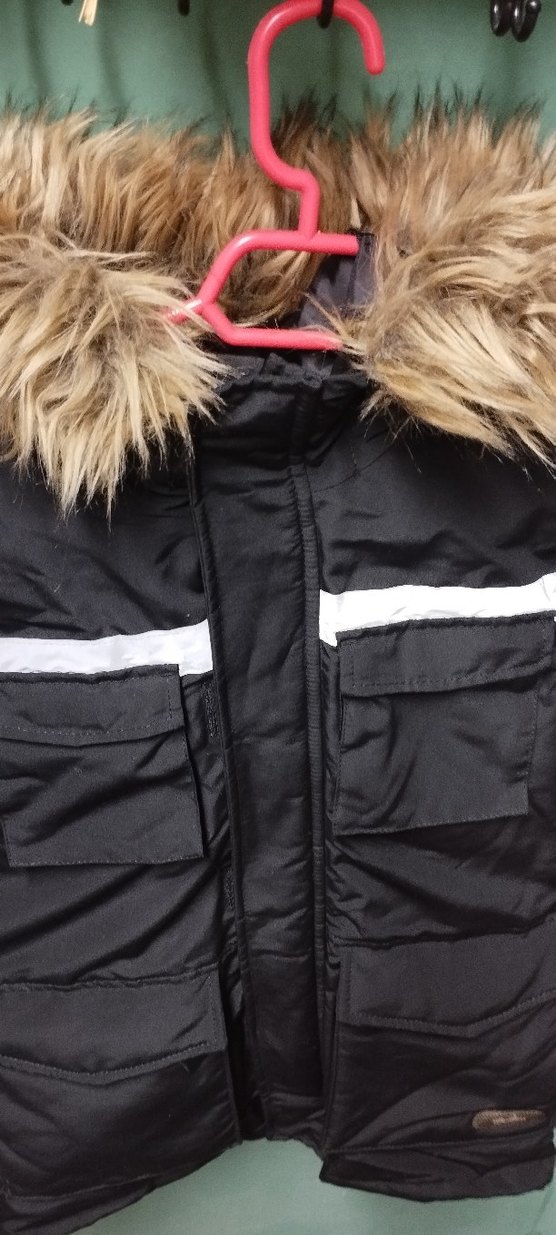 Siyah Kadın Kürklü Midi Parka - Görsel 3