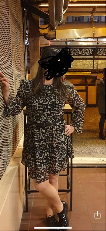 LC Waikiki Leopar şifon elbise