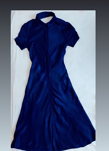 Sırt Dekolte Gömlek Elbise - Görsel 2