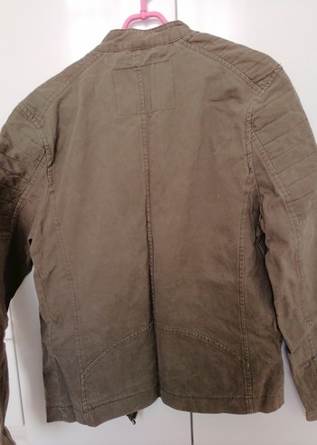 Bej Kadın Süet Biker Ceket - Görsel 5