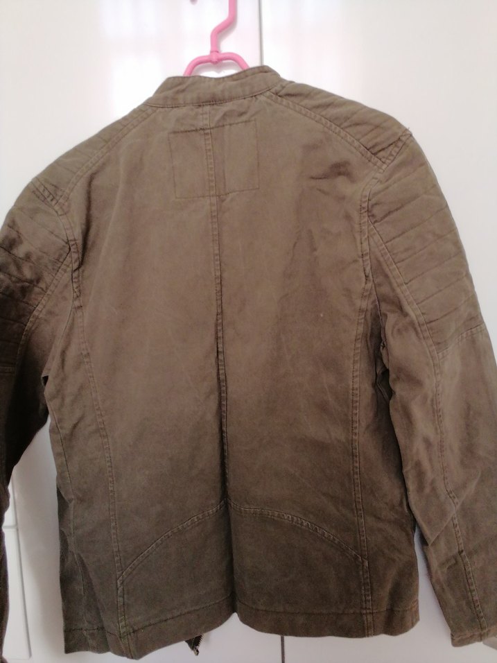 Bej Kadın Süet Biker Ceket - Görsel 4