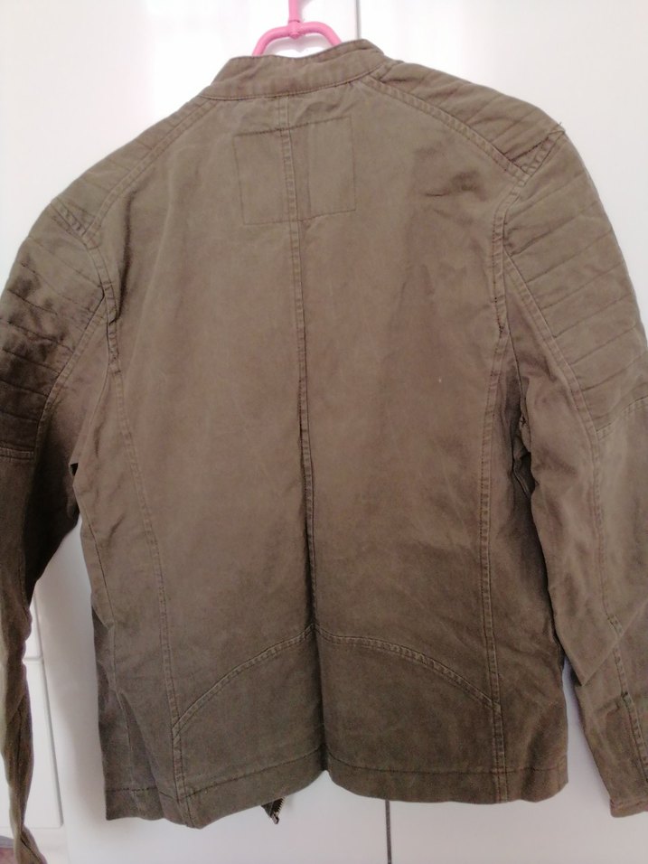 Bej Kadın Süet Biker Ceket - Görsel 5