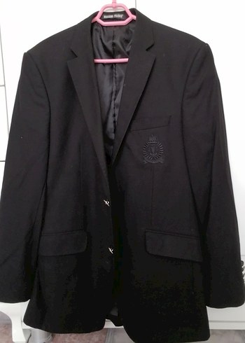 Massimo Franco Siyah Düğmeli Erkek Takım Elbise - Görsel 5