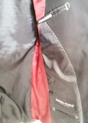 Massimo Franco Siyah Düğmeli Erkek Takım Elbise - Görsel 6