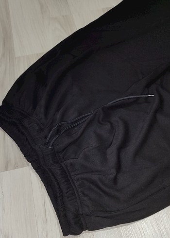 Diğer Siyah Penye Geniş Paça Kadın Eşofman Altı Pantolon