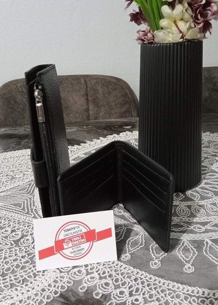 Yeni deri kadın erkek cüzdan  - Görsel 3