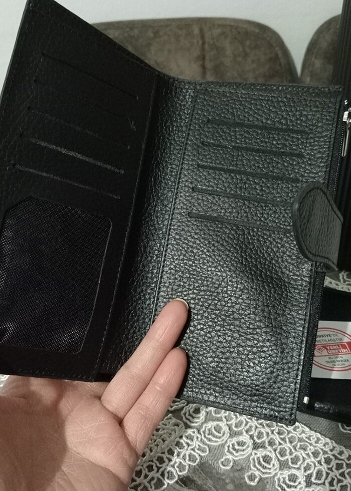 Yeni deri kadın erkek cüzdan  - Görsel 4