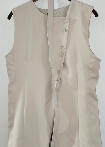 Bej Kadın yelekli takım - Görsel 2