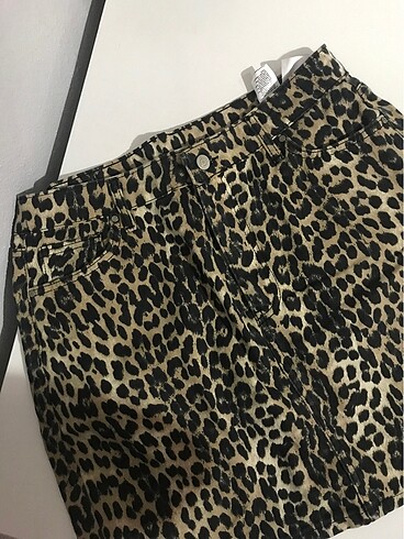 Trendyol & Milla Leopar kot etek