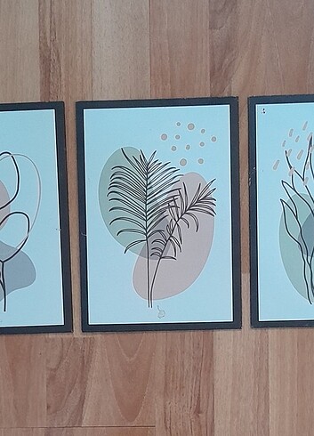 Diğer ahşap duvar dekor hepsinin fiyatı (üçlü çiçek:19x27)