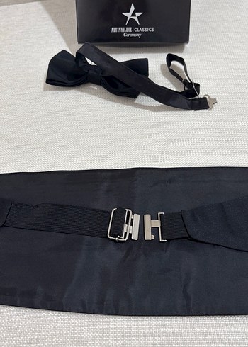 Klasik Siyah Erkek Papyon ve Kuşak Seti - Görsel 4