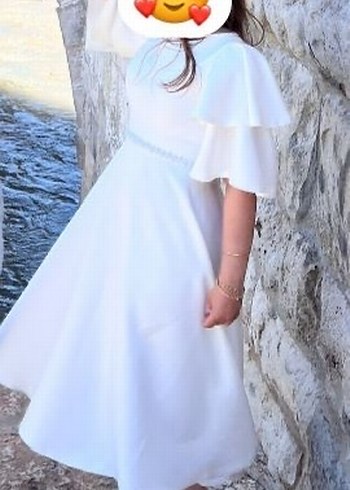 m Beden Beyaz midi boy nikah elbisesi