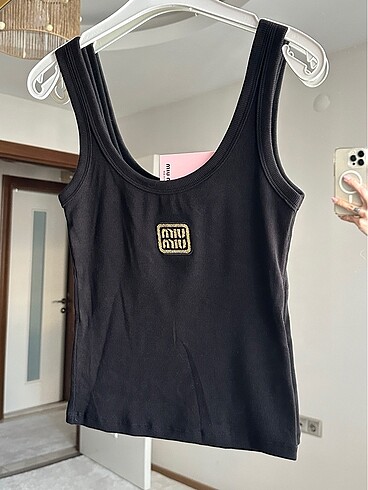 s Beden Miu askılı bluz