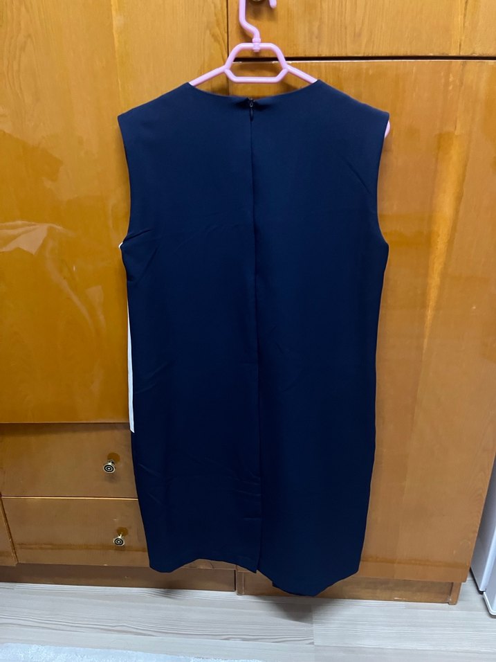 Drapeli Siyah Beyaz Midi Elbise - Görsel 3