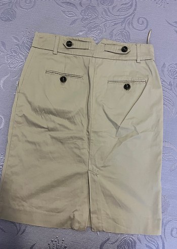 Bej Midi Kemerli Etek - Görsel 2