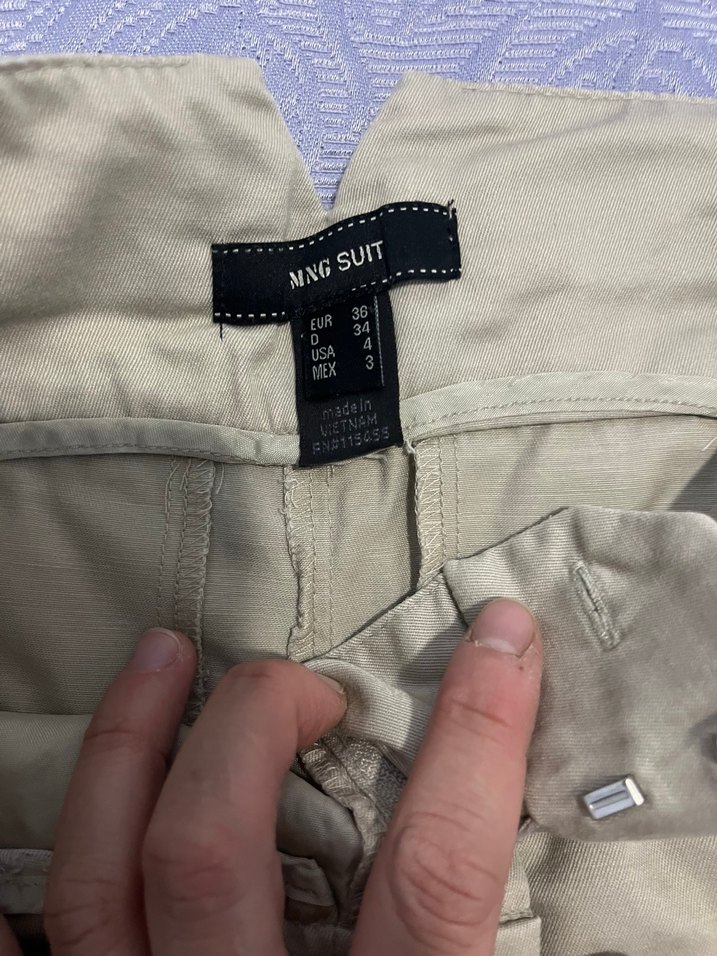 Bej Midi Kemerli Etek - Görsel 3