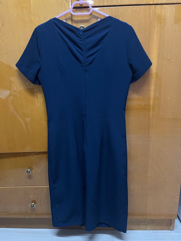 Kadın Lacivert Kısa Kollu Kalem Elbise - Görsel 2