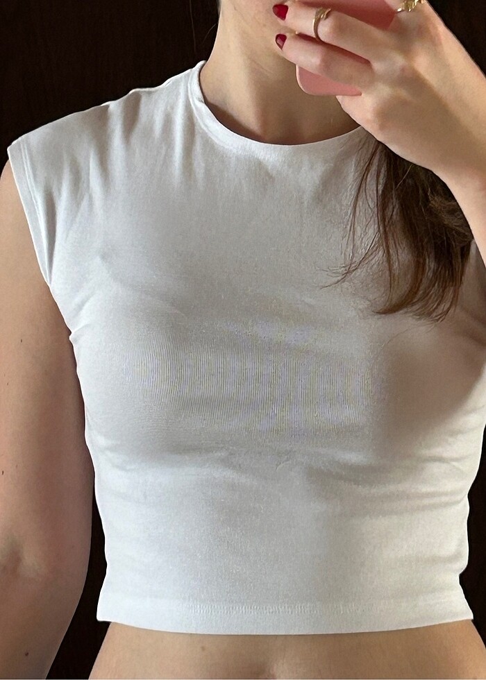 Basic beyaz crop - Görsel 4