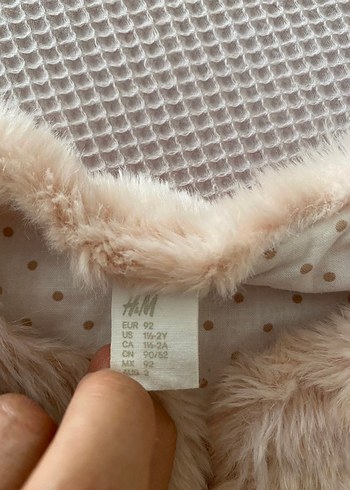 18-24 Ay Beden pembe Renk H&M Kız Çocuk Kabarık Tüylü Yelek