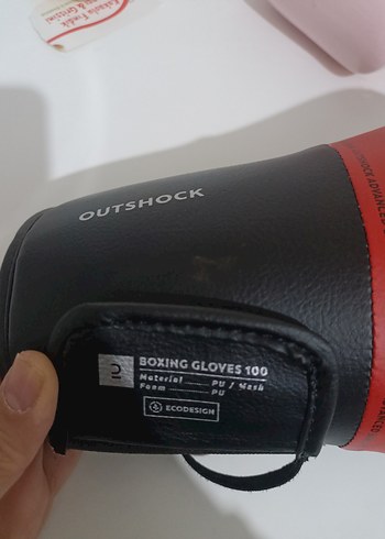 Erkek Deri Kemerli Kırmızı Boks Eldiveni - Görsel 2