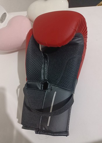 Erkek Deri Kemerli Kırmızı Boks Eldiveni - Görsel 3