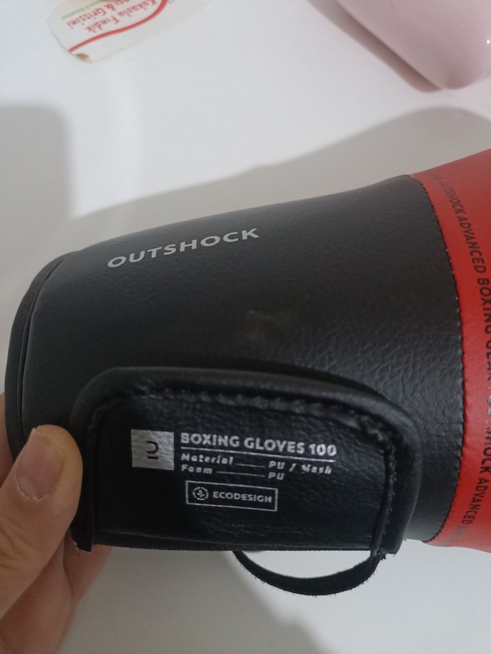 Erkek Deri Kemerli Kırmızı Boks Eldiveni - Görsel 2