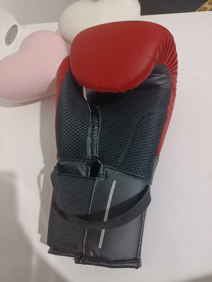 Erkek Deri Kemerli Kırmızı Boks Eldiveni - Görsel 3