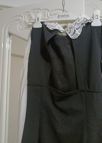 Dantel Yaka Detaylı Gri Kadın Bluz - Görsel 4