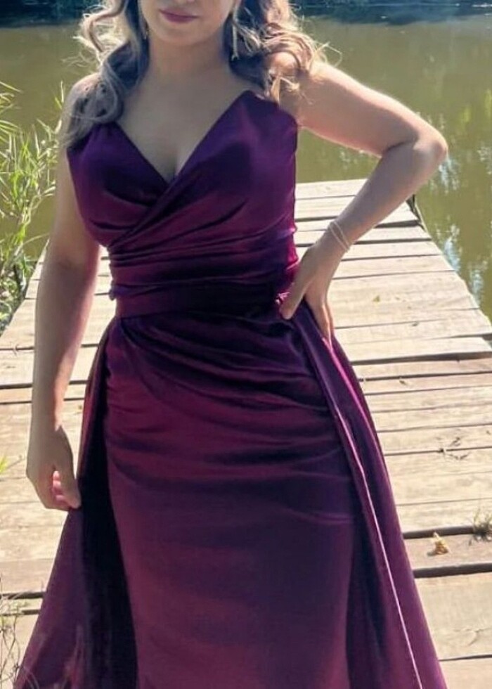 Straplez balık abiye elbise  - Görsel 2