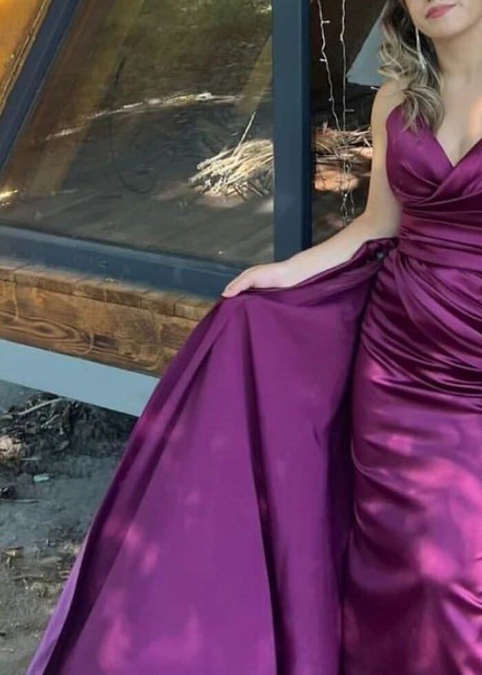 Straplez balık abiye elbise  - Görsel 3