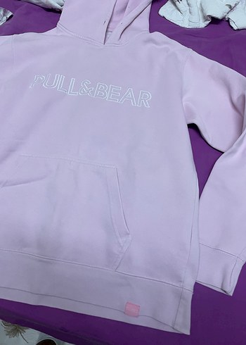 Pull and Bear Pull&Bear Kapüşonlu Mor Sweatshirt