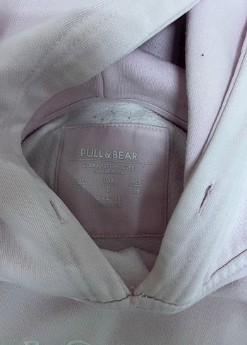s Beden Pull&Bear Kapüşonlu Pastel Mor Sweatshirt