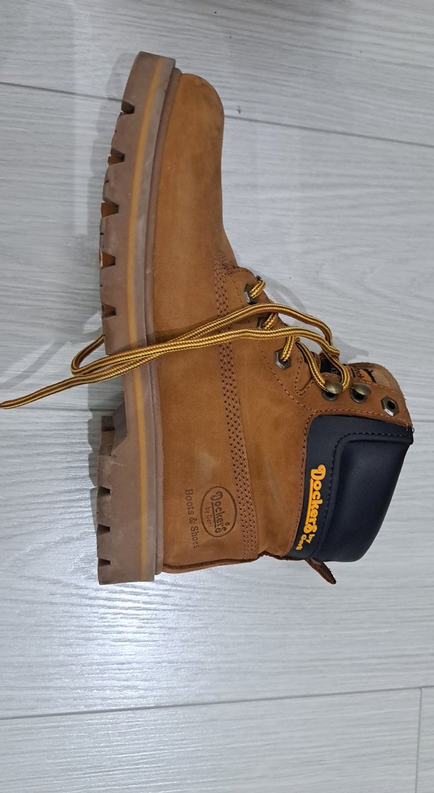 Bej Süet Bağcıklı Erkek Dolgu Topuk Bot - Görsel 2