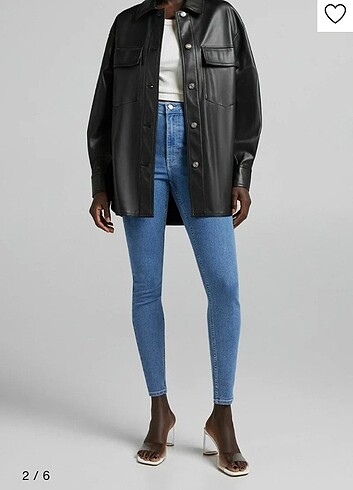 l Beden siyah Renk Bershka Suni Deri Ceket