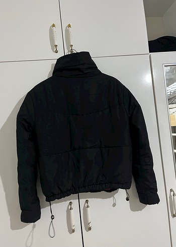 Fermuarlı Siyah Kısa Street Style Kadın Ceket - Görsel 3