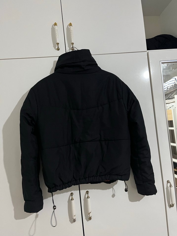 Fermuarlı Siyah Kısa Street Style Kadın Ceket - Görsel 3