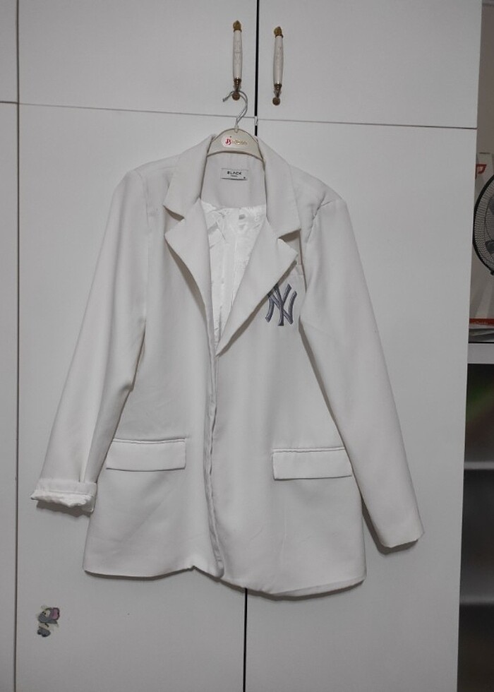 Blazer ceket beyaz  - Görsel 3