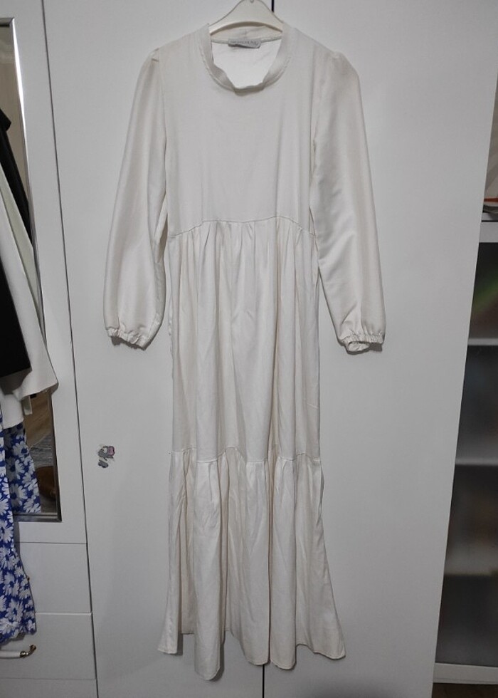 Beyaz günlük elbise  - Görsel 2