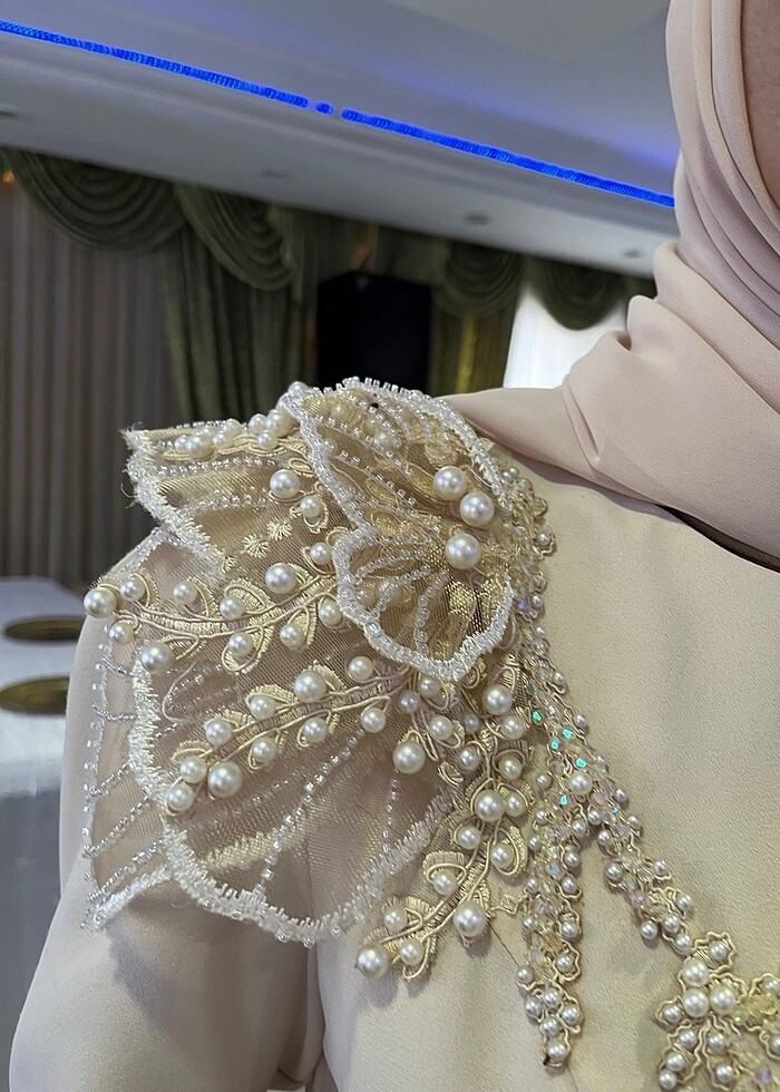 Bej takım abiye - Görsel 2