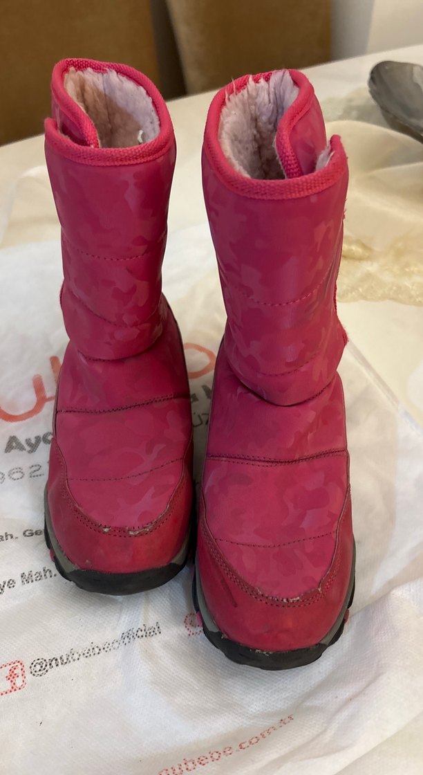 Kız Çocuk Pembe Lastik Botlar - Görsel 3