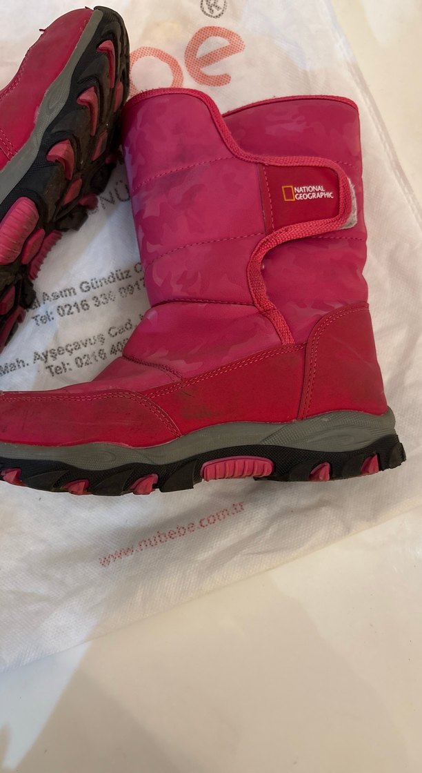 Kız Çocuk Pembe Lastik Botlar - Görsel 2