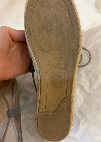 Gri Süet Dolgu Topuklu Bohem Espadril - Görsel 5