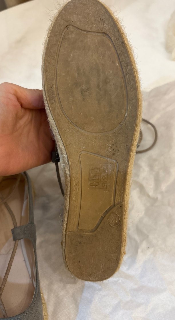 Gri Süet Dolgu Topuklu Bohem Espadril - Görsel 5