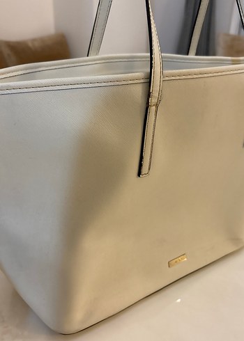 Klasik Beyaz Deri Kadın Çanta - Görsel 4