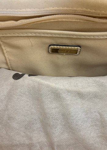 Klasik Beyaz Deri Kadın Çanta - Görsel 5